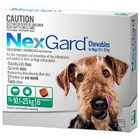 NexGard for Dogs 10.1-25kg - Green 6pk